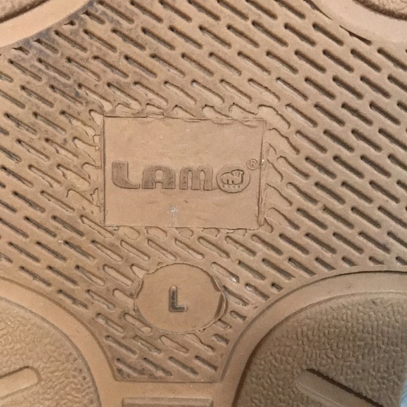 LAMO MEN'S SCUFF Faux Fur Chestnut Suede Upper Slippers size L - Picture 9 of 11